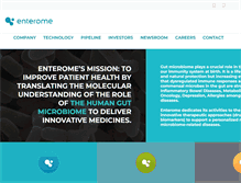 Tablet Screenshot of enterome.com